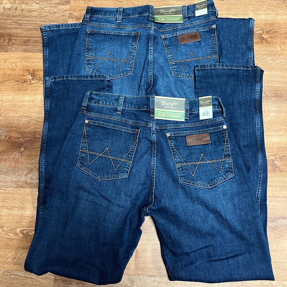Wrangler Retro Slim Straight 34x34 NWT